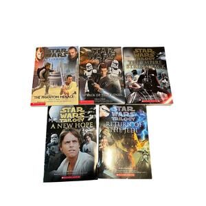 Star Wars Books Lot of 5 Paperbacks Scholastic Original Trilogy Prequels YA